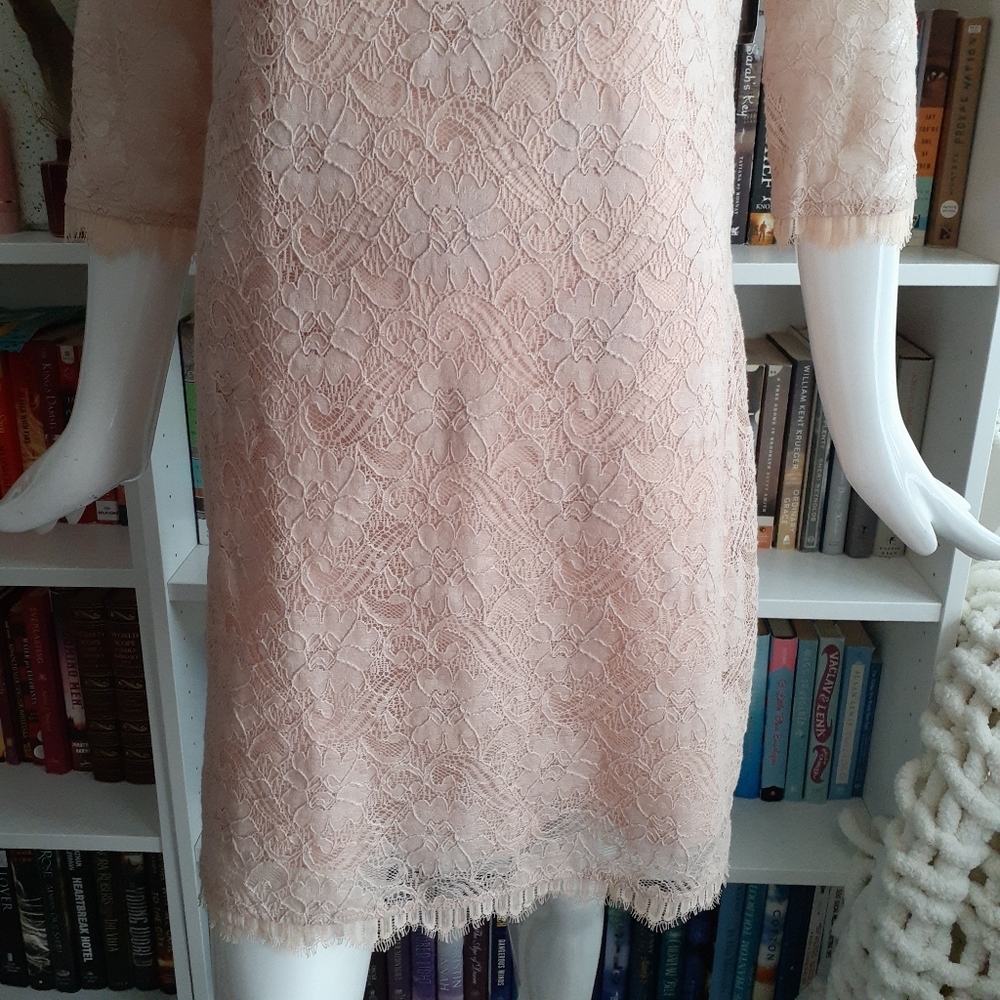 New New York and Company pink lace dress P4575 - Picture 3 of 11